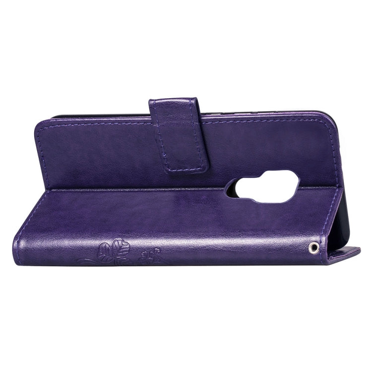 Lucky Clover Pressed Flowers Pattern Leather Case for Huawei Mate 20, with Holder & Card Slots & Wallet & Hand Strap