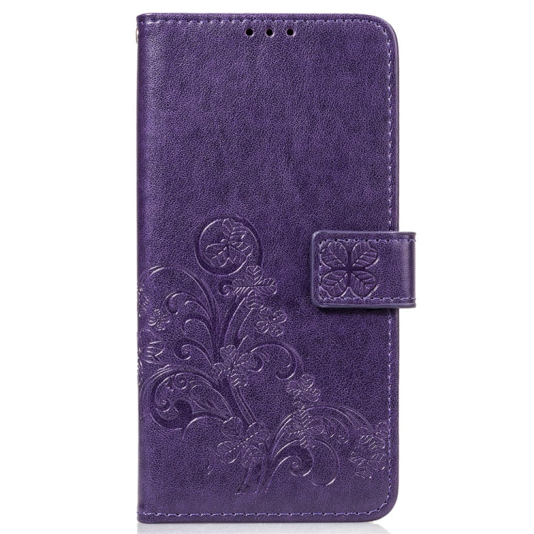 Lucky Clover Pressed Flowers Pattern Leather Case for Huawei Y9 (2019) / Enjoy 9 Plus, with Holder & Card Slots & Wallet & Hand Strap