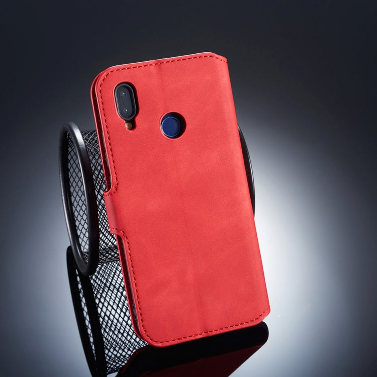 DG.MING Retro Oil Side Horizontal Flip Case for Huawei P20 Lite / Nova 3e, with Holder & Card Slots & Wallet