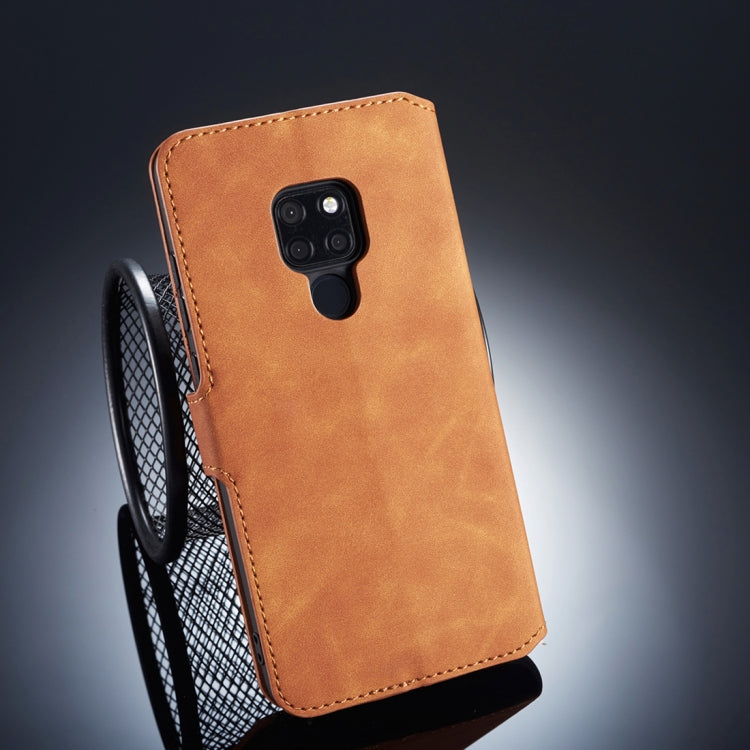 DG.MING Retro Oil Side Horizontal Flip Case for Huawei Mate 20, with Holder & Card Slots & Wallet