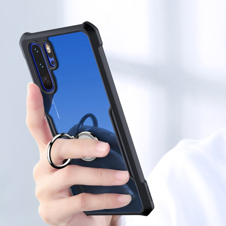 XUNDD Beetle Series Shockproof TPU Protective Case for Huawei P30 Pro, with Ring Holder (Blue)