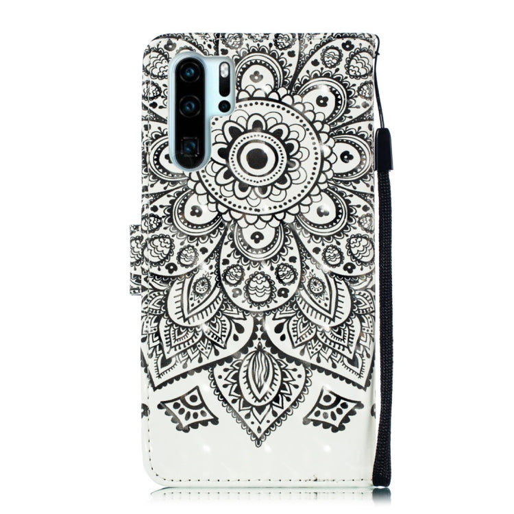 3D Mandala Pattern Horizontal Flip PU Leather Case for Huawei P30 Pro, with Holder & Card Slots & Wallet & Photo Frame