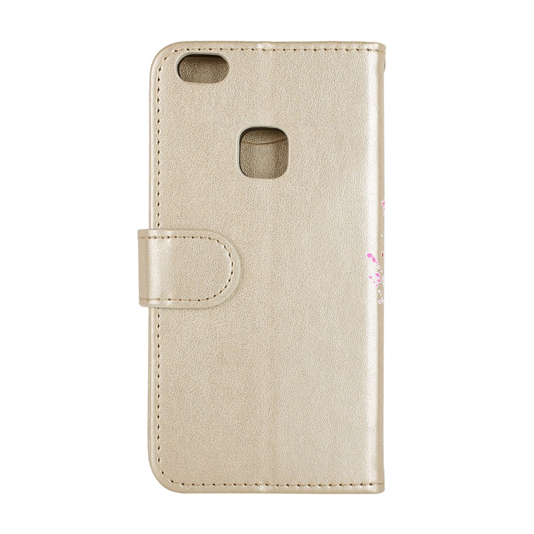 For Huawei P10 Lite Glittery Powder Flamingo Print Horizontal Flip Leather Case with Holder & Wallet & Card Slots & Photo Frame