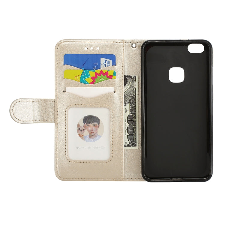 For Huawei P10 Lite Glittery Powder Flamingo Print Horizontal Flip Leather Case with Holder & Wallet & Card Slots & Photo Frame