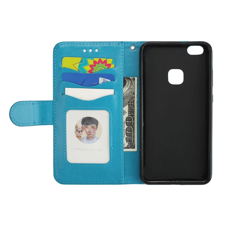 For Huawei P10 Lite Glittery Powder Flamingo Print Horizontal Flip Leather Case with Holder & Wallet & Card Slots & Photo Frame