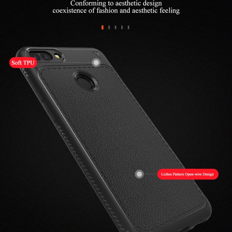 Lenuo Leshen Series for Huawei Y9 (2018)/Enjoy 8 Plus TPU Litchi Texture Dropproof Protective Back Cover Case