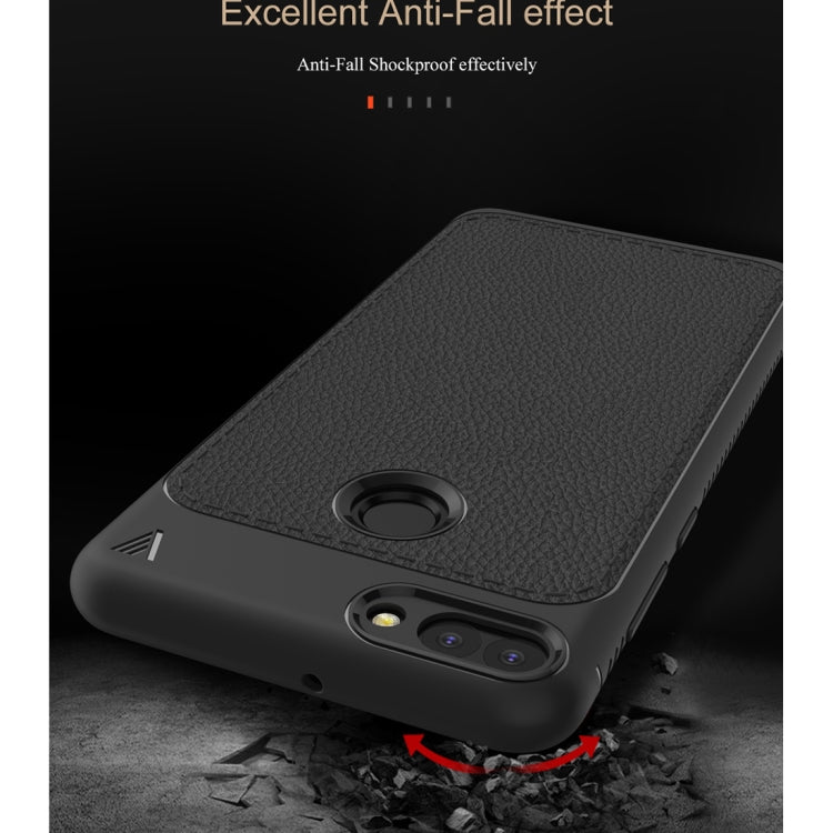 Lenuo Leshen Series for Huawei Y9 (2018)/Enjoy 8 Plus TPU Litchi Texture Dropproof Protective Back Cover Case