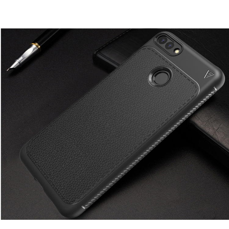 Lenuo Leshen Series for Huawei Y9 (2018)/Enjoy 8 Plus TPU Litchi Texture Dropproof Protective Back Cover Case