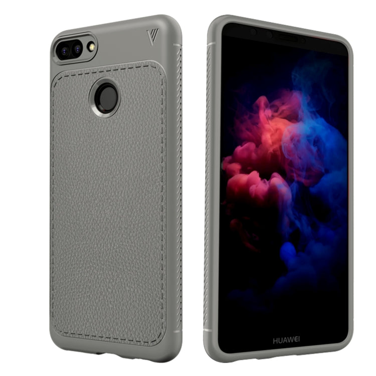 Lenuo Leshen Series for Huawei Y9 (2018)/Enjoy 8 Plus TPU Litchi Texture Dropproof Protective Back Cover Case