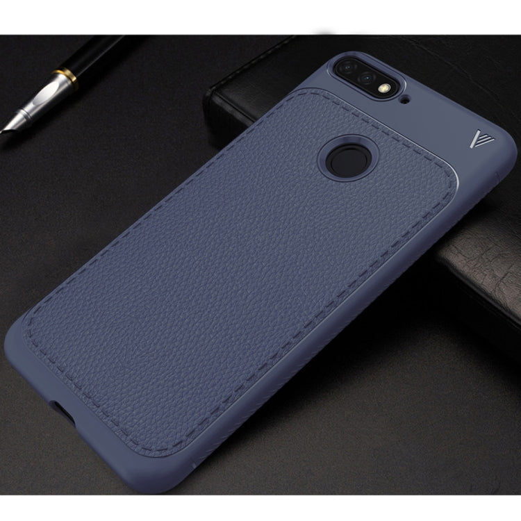 Lenuo Leshen Series for Huawei Y6 (2018)/Enjoy 8e TPU Litchi Texture Dropproof Protective Back Cover Case