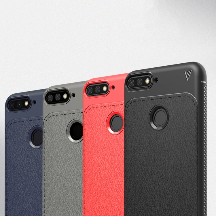 Lenuo Leshen Series for Huawei Y6 (2018)/Enjoy 8e TPU Litchi Texture Dropproof Protective Back Cover Case