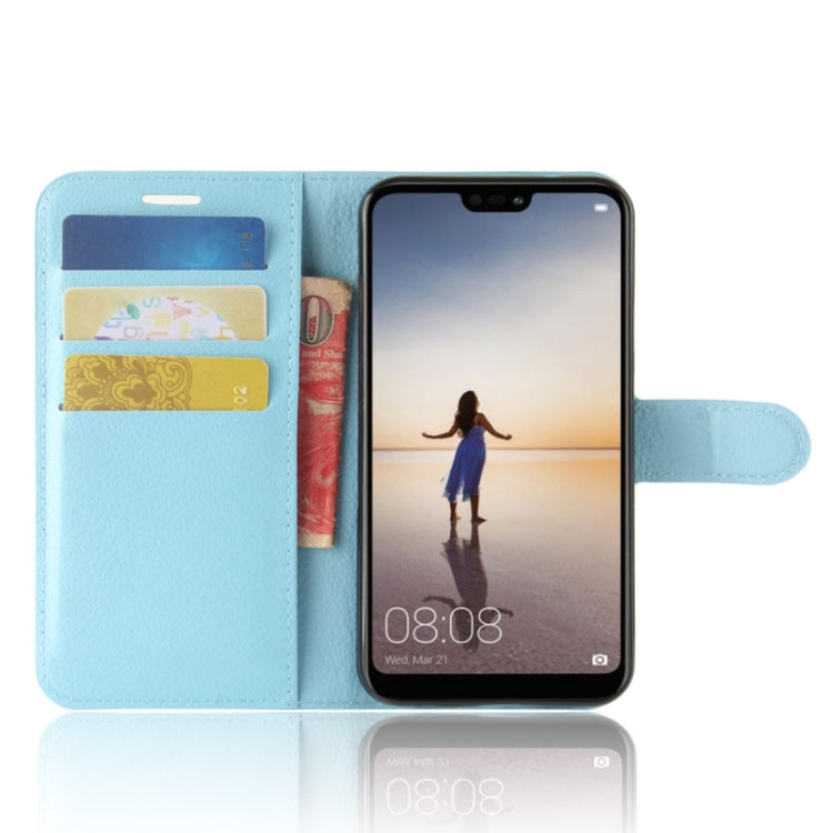 For Huawei  P20 Lite PU + TPU Litchi Texture Horizontal Flip Leather Case with Wallet & Holder & Card Slots