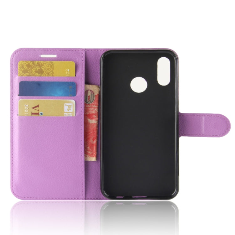 For Huawei  P20 Lite PU + TPU Litchi Texture Horizontal Flip Leather Case with Wallet & Holder & Card Slots