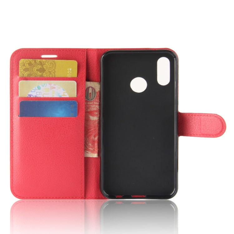 For Huawei  P20 Lite PU + TPU Litchi Texture Horizontal Flip Leather Case with Wallet & Holder & Card Slots