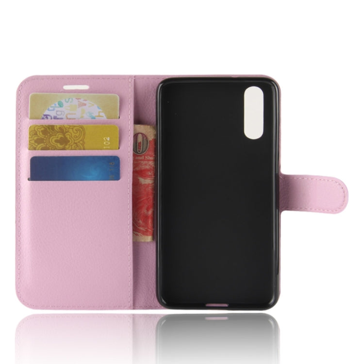 For Huawei  P20 PU + TPU Litchi Texture Horizontal Flip Leather Case with Wallet & Holder & Card Slots