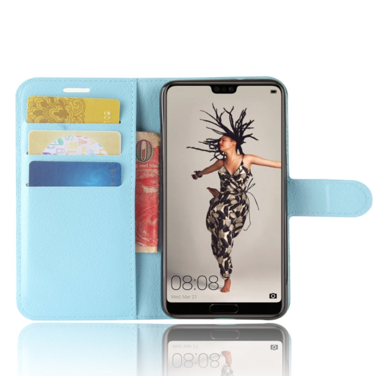 For Huawei  P20 PU + TPU Litchi Texture Horizontal Flip Leather Case with Wallet & Holder & Card Slots