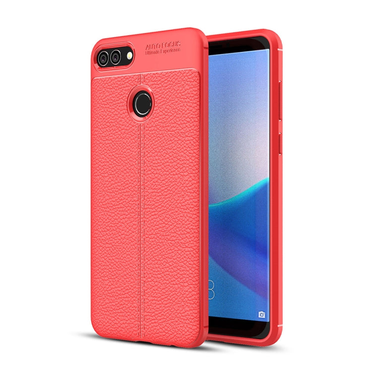 For Huawei Y9 (2018) / Enjoy 8 Plus Litchi Texture Soft TPU Protective Back Cover Case