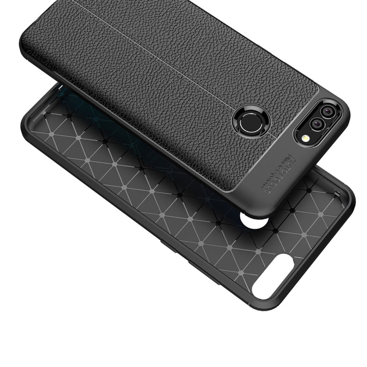 For Huawei Y9 (2018) / Enjoy 8 Plus Litchi Texture Soft TPU Protective Back Cover Case