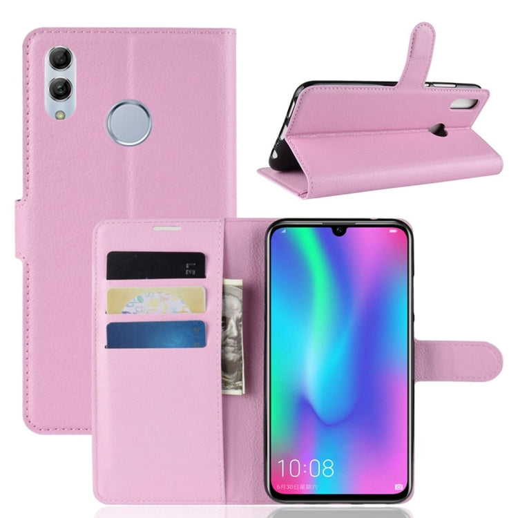 PU + TPU Litchi Texture Horizontal Flip Leather Case with Wallet & Holder & Card Slots for Huawei Honor 10 Lite