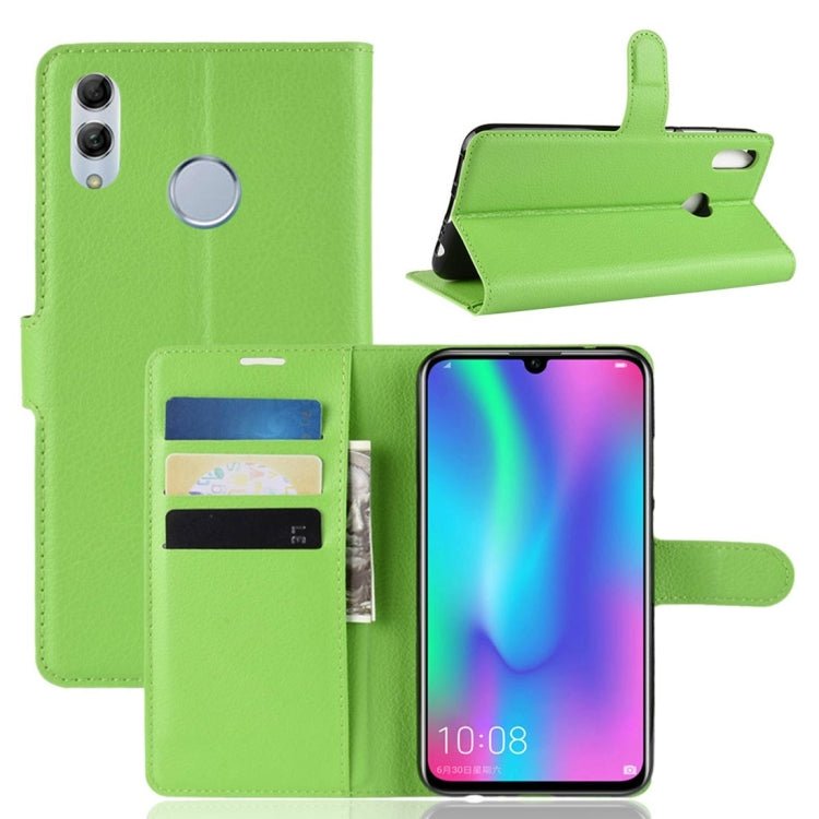 PU + TPU Litchi Texture Horizontal Flip Leather Case with Wallet & Holder & Card Slots for Huawei Honor 10 Lite