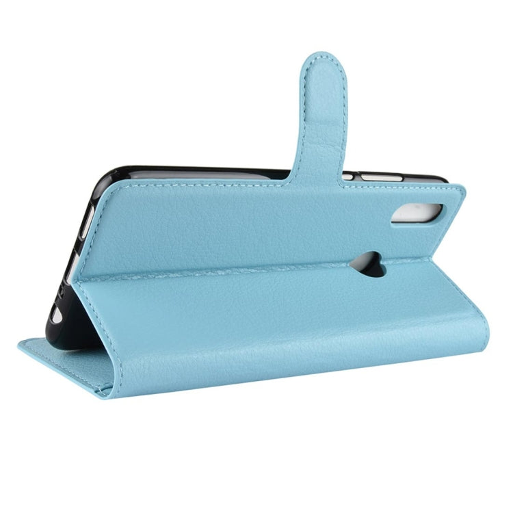 PU + TPU Litchi Texture Horizontal Flip Leather Case with Wallet & Holder & Card Slots for Huawei Honor 10 Lite