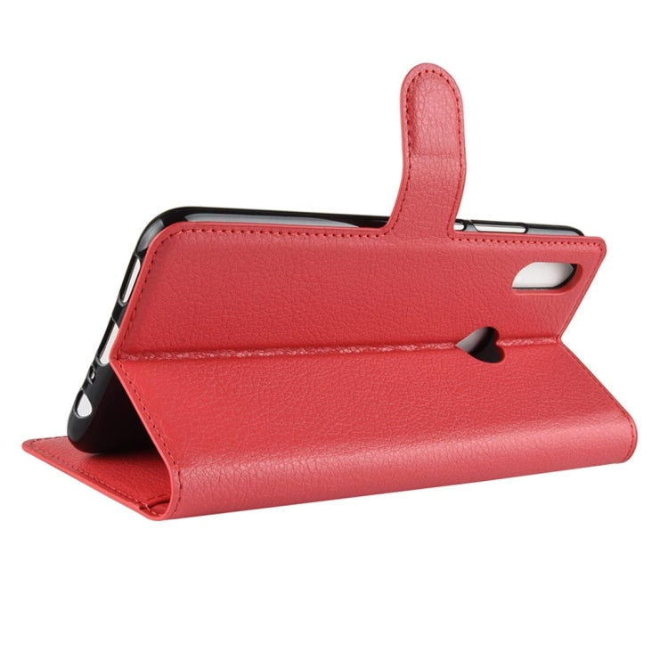 PU + TPU Litchi Texture Horizontal Flip Leather Case with Wallet & Holder & Card Slots for Huawei Honor 10 Lite