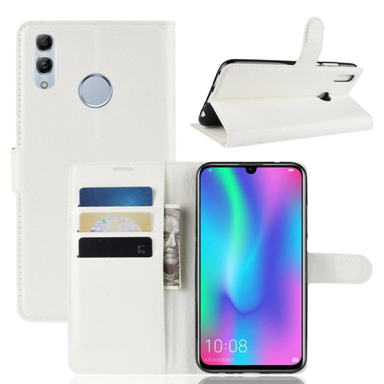PU + TPU Litchi Texture Horizontal Flip Leather Case with Wallet & Holder & Card Slots for Huawei Honor 10 Lite