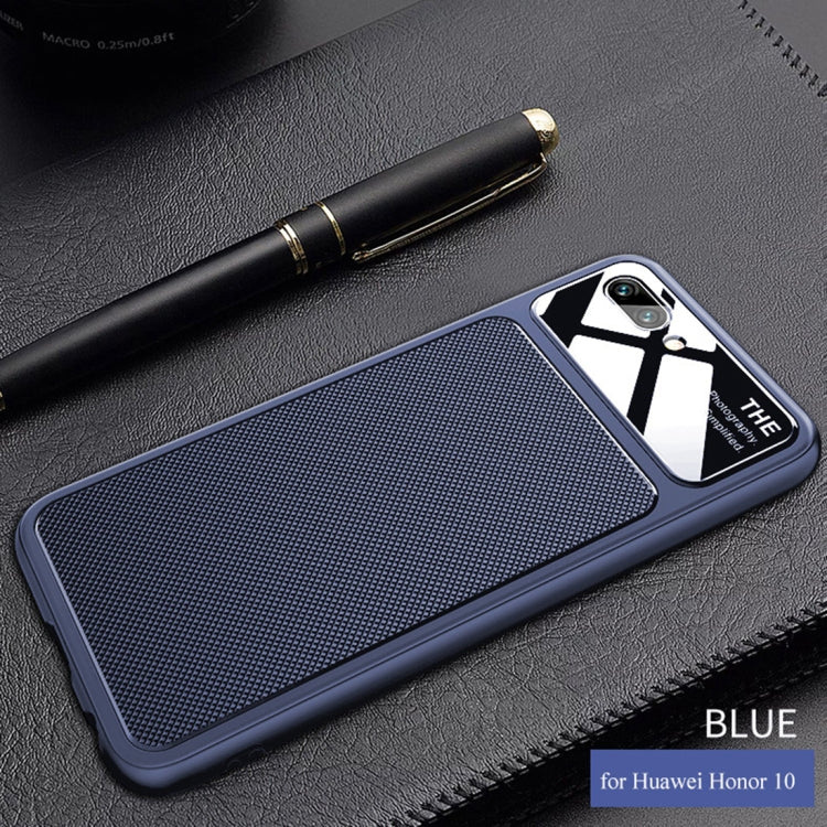 Lenuo LeJazz Series TPU + Glass Case for Huawei Honor 10 (Blue)