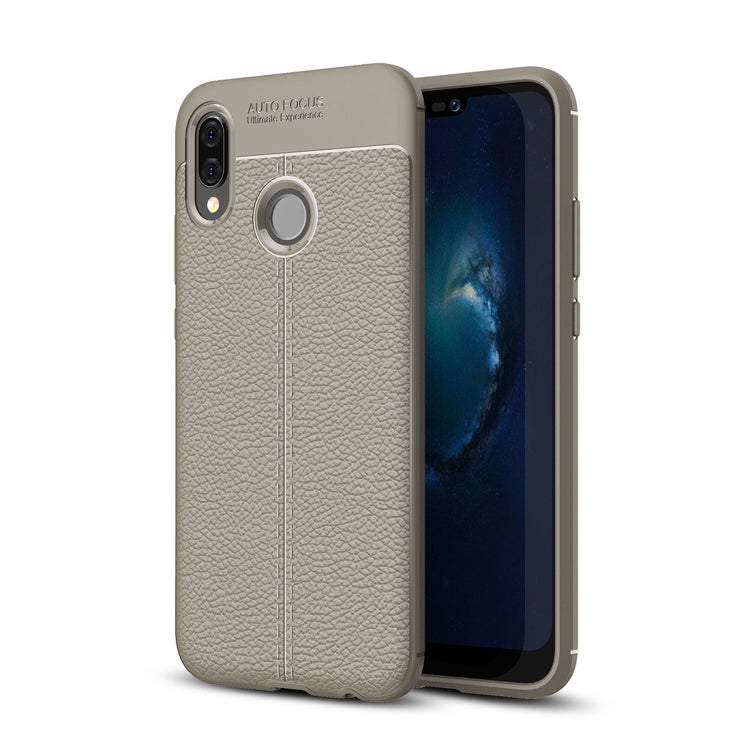 For Huawei  P20 Lite Litchi Texture Soft TPU Protective Back Cover Case