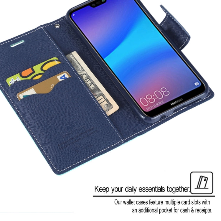 GOOSPERY FANCY DIARY Horizontal Flip PU Leather Case for Huawei P20 Lite, with Holder & Card Slots & Wallet