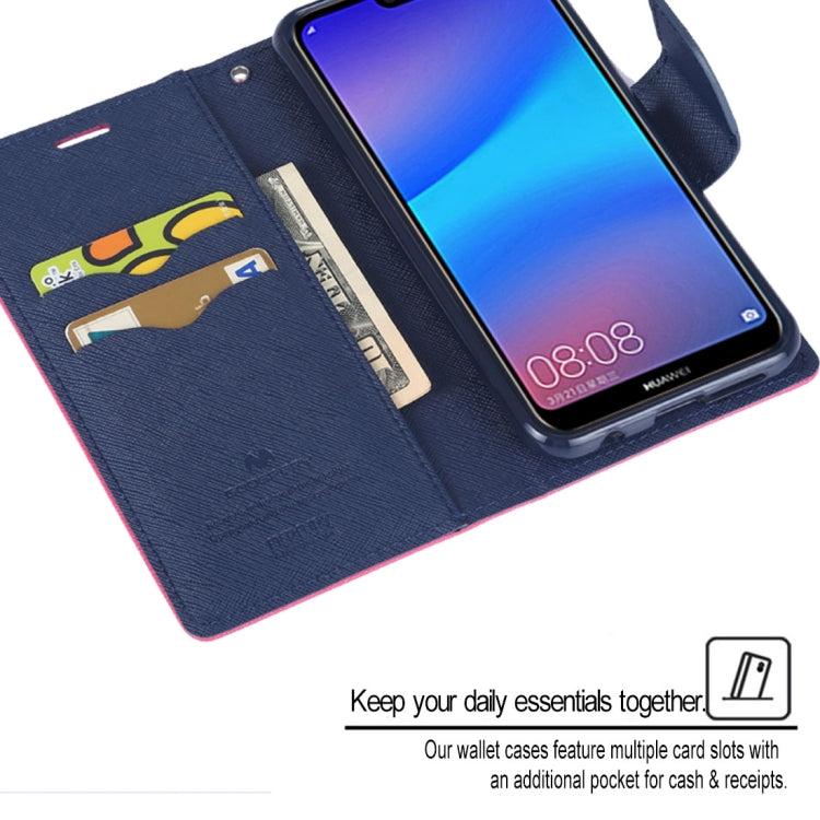 GOOSPERY FANCY DIARY Horizontal Flip PU Leather Case for Huawei P20 Lite, with Holder & Card Slots & Wallet
