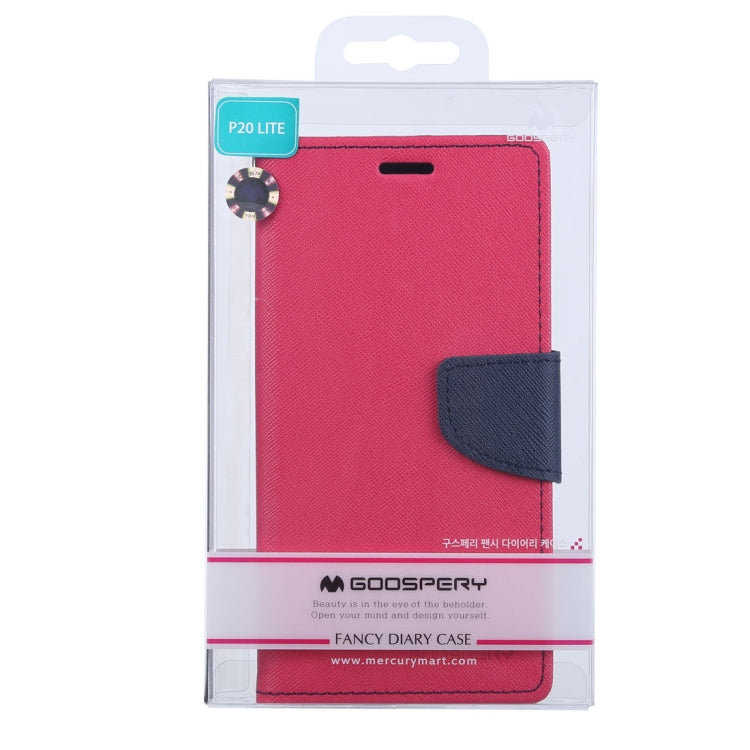 GOOSPERY FANCY DIARY Horizontal Flip PU Leather Case for Huawei P20 Lite, with Holder & Card Slots & Wallet