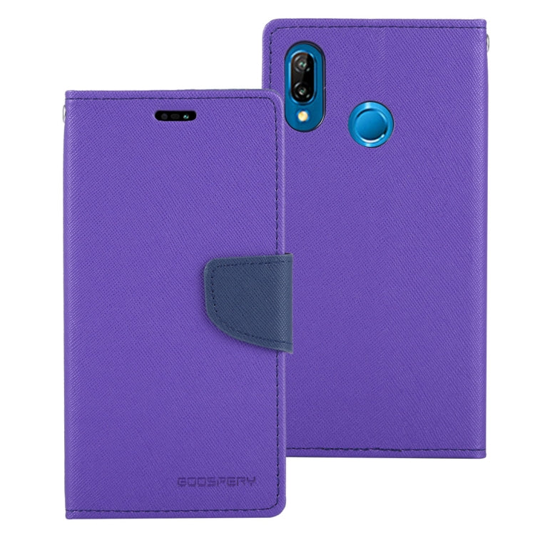 GOOSPERY FANCY DIARY Horizontal Flip PU Leather Case for Huawei P20 Lite, with Holder & Card Slots & Wallet