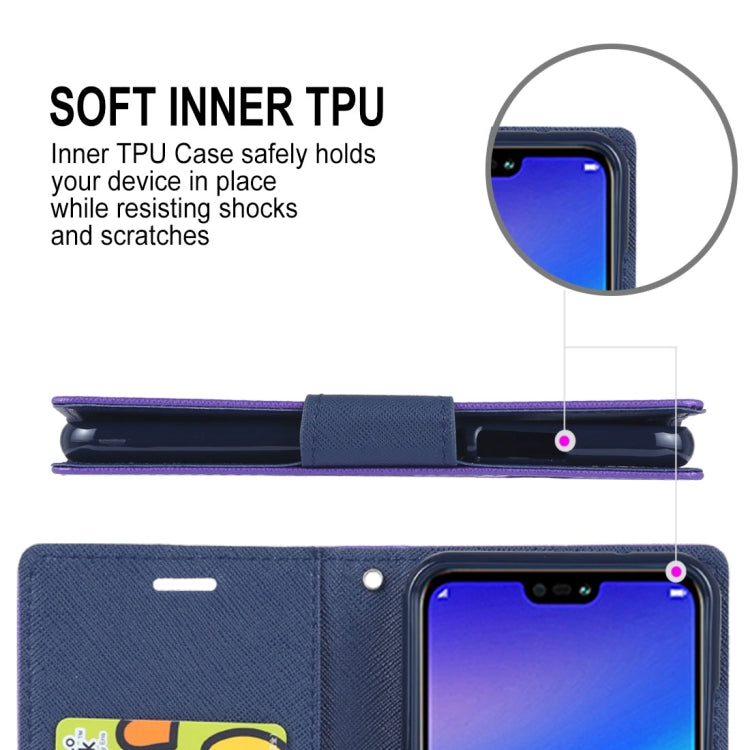 GOOSPERY FANCY DIARY Horizontal Flip PU Leather Case for Huawei P20 Lite, with Holder & Card Slots & Wallet
