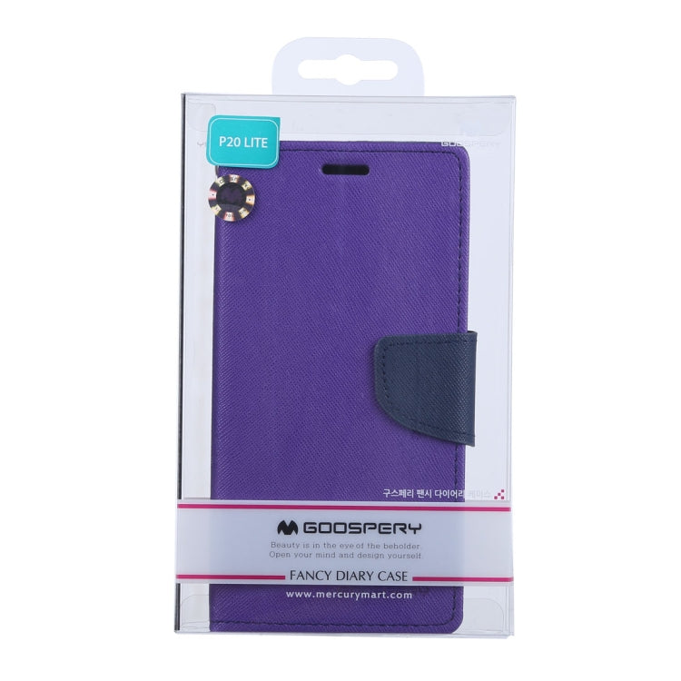 GOOSPERY FANCY DIARY Horizontal Flip PU Leather Case for Huawei P20 Lite, with Holder & Card Slots & Wallet