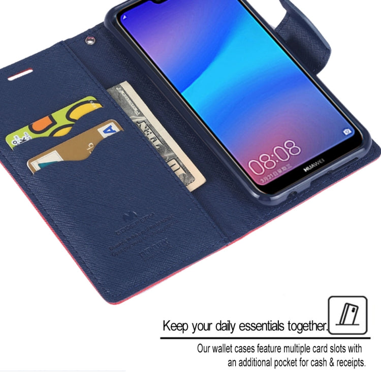 GOOSPERY FANCY DIARY Horizontal Flip PU Leather Case for Huawei P20 Lite, with Holder & Card Slots & Wallet