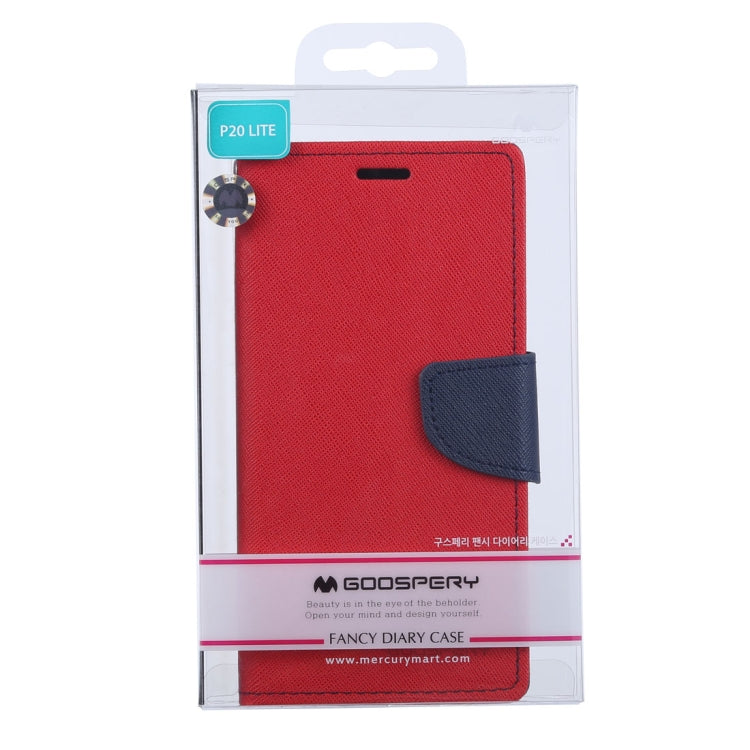 GOOSPERY FANCY DIARY Horizontal Flip PU Leather Case for Huawei P20 Lite, with Holder & Card Slots & Wallet