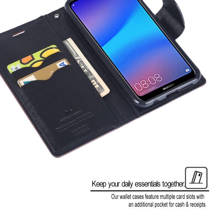 GOOSPERY FANCY DIARY Horizontal Flip PU Leather Case for Huawei P20 Lite, with Holder & Card Slots & Wallet