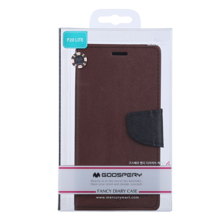 GOOSPERY FANCY DIARY Horizontal Flip PU Leather Case for Huawei P20 Lite, with Holder & Card Slots & Wallet