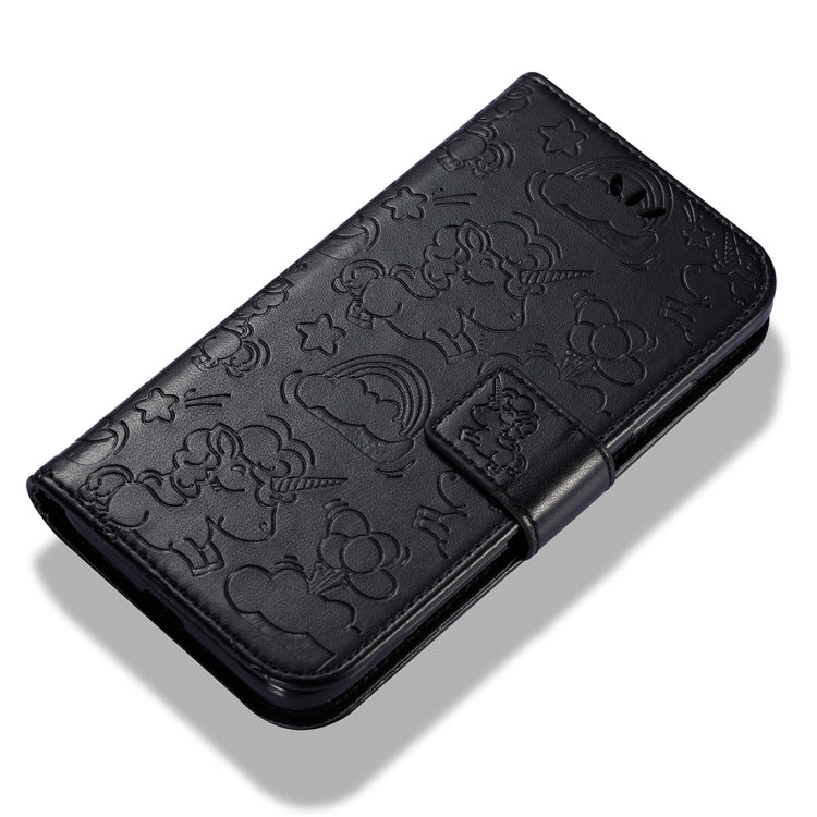 For Huawei  Y3 (2017) Pressed Horse Cloud Print Horizontal Flip Leather Case with Holder & Card Slots & Wallet & Lanyard