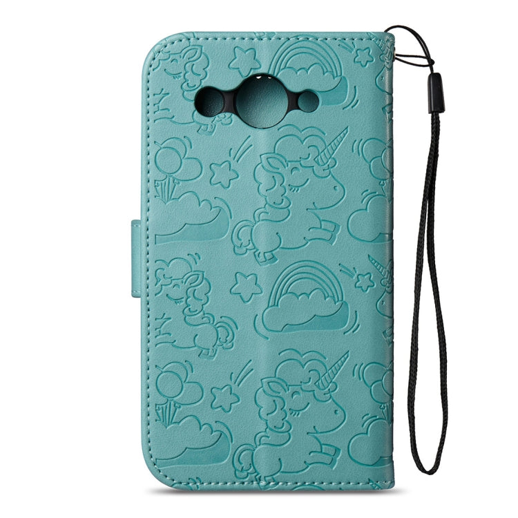 For Huawei  Y3 (2017) Pressed Horse Cloud Print Horizontal Flip Leather Case with Holder & Card Slots & Wallet & Lanyard