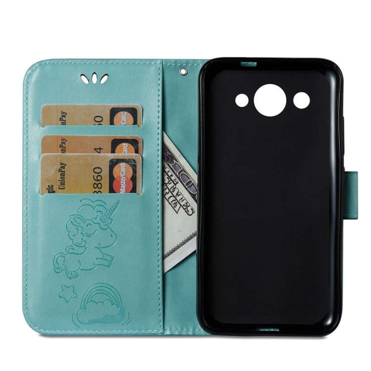 For Huawei  Y3 (2017) Pressed Horse Cloud Print Horizontal Flip Leather Case with Holder & Card Slots & Wallet & Lanyard
