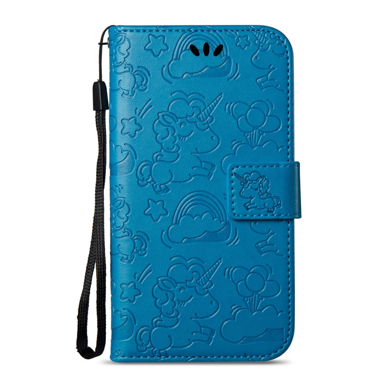 For Huawei  Y3 (2017) Pressed Horse Cloud Print Horizontal Flip Leather Case with Holder & Card Slots & Wallet & Lanyard