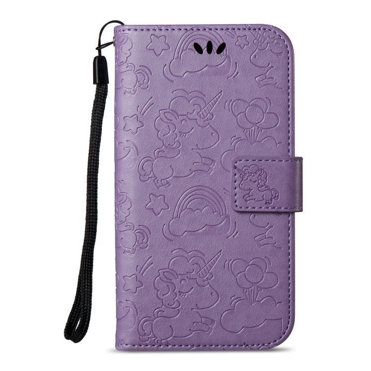 For Huawei  Y3 (2017) Pressed Horse Cloud Print Horizontal Flip Leather Case with Holder & Card Slots & Wallet & Lanyard