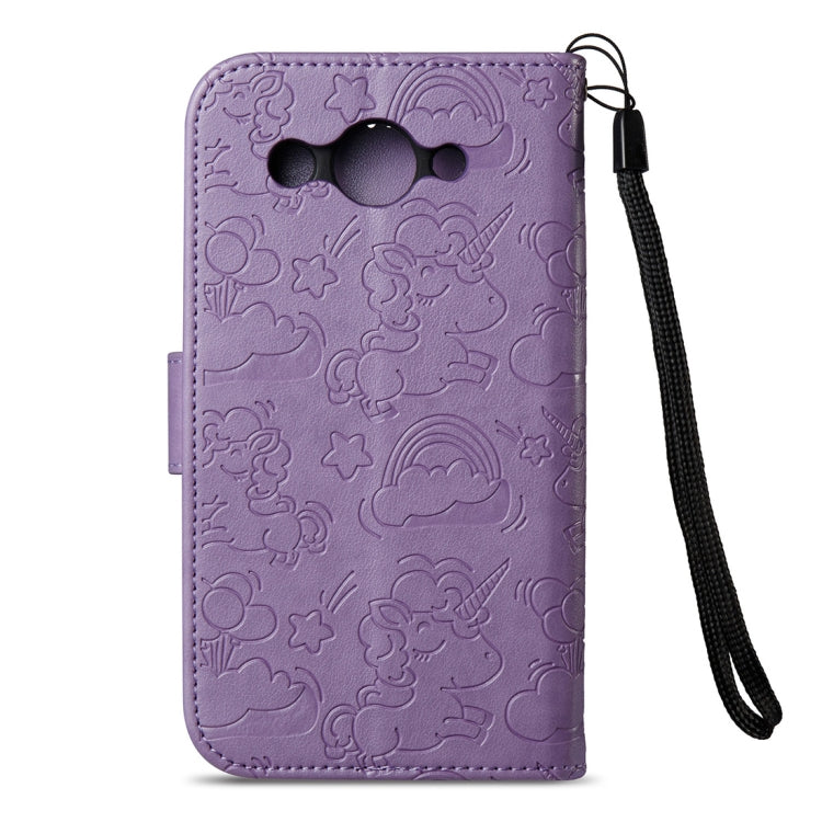 For Huawei  Y3 (2017) Pressed Horse Cloud Print Horizontal Flip Leather Case with Holder & Card Slots & Wallet & Lanyard