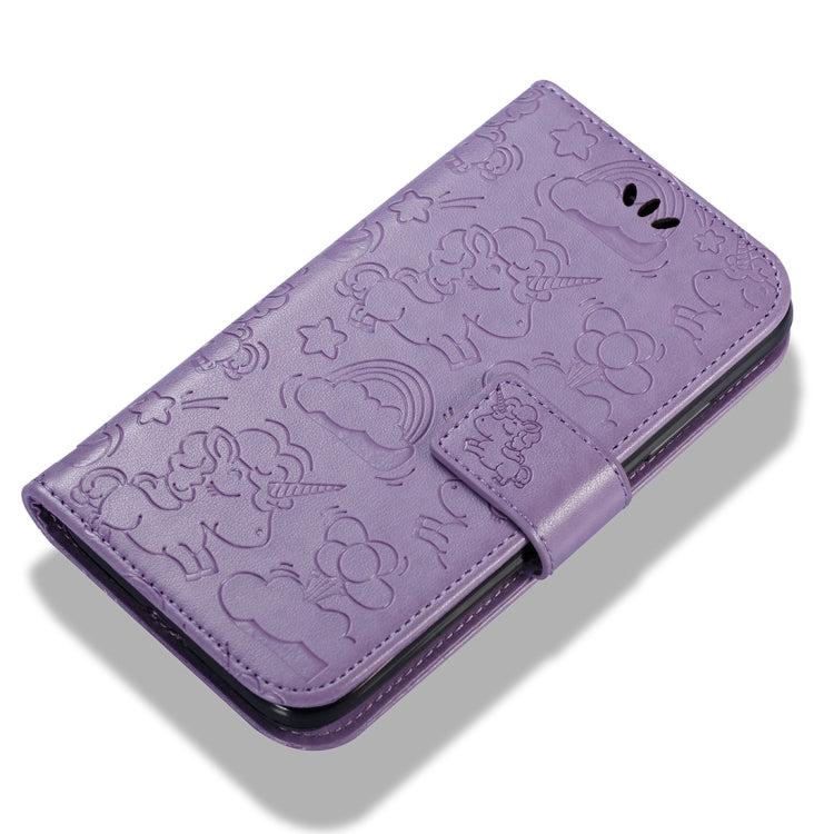 For Huawei  Y3 (2017) Pressed Horse Cloud Print Horizontal Flip Leather Case with Holder & Card Slots & Wallet & Lanyard