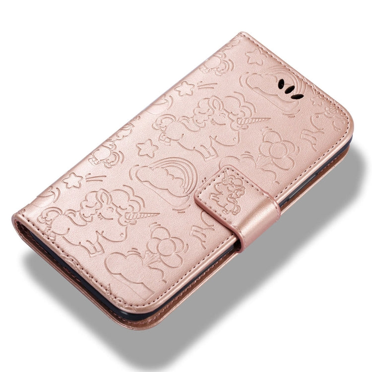 For Huawei  Y3 (2017) Pressed Horse Cloud Print Horizontal Flip Leather Case with Holder & Card Slots & Wallet & Lanyard