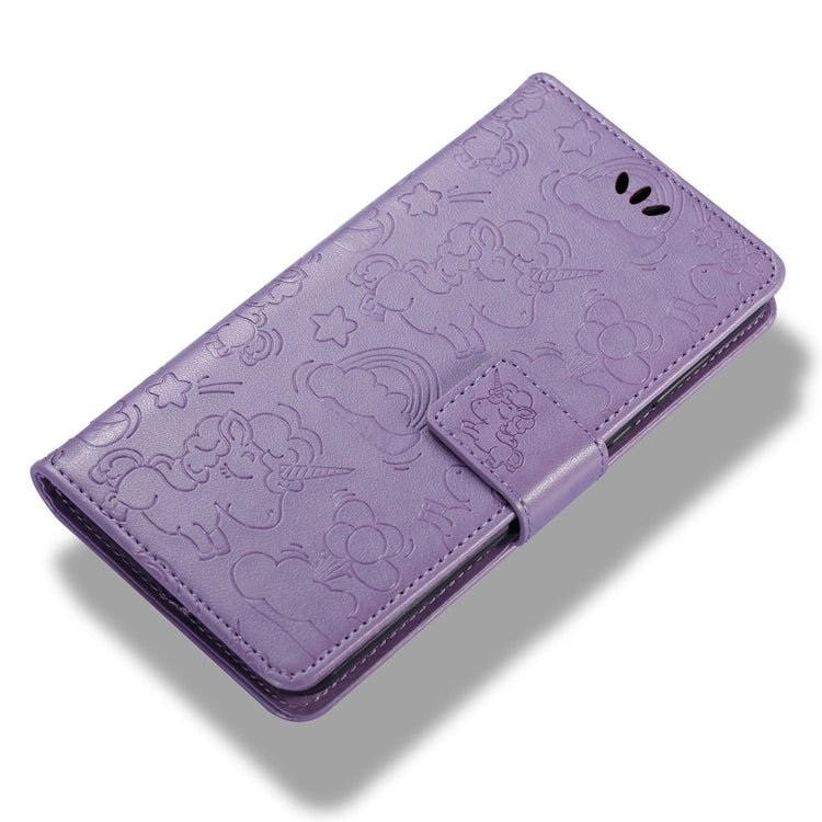 For Huawei  Y5 (2017) Pressed Horse Cloud Print Horizontal Flip Leather Case with Holder & Card Slots & Wallet & Lanyard