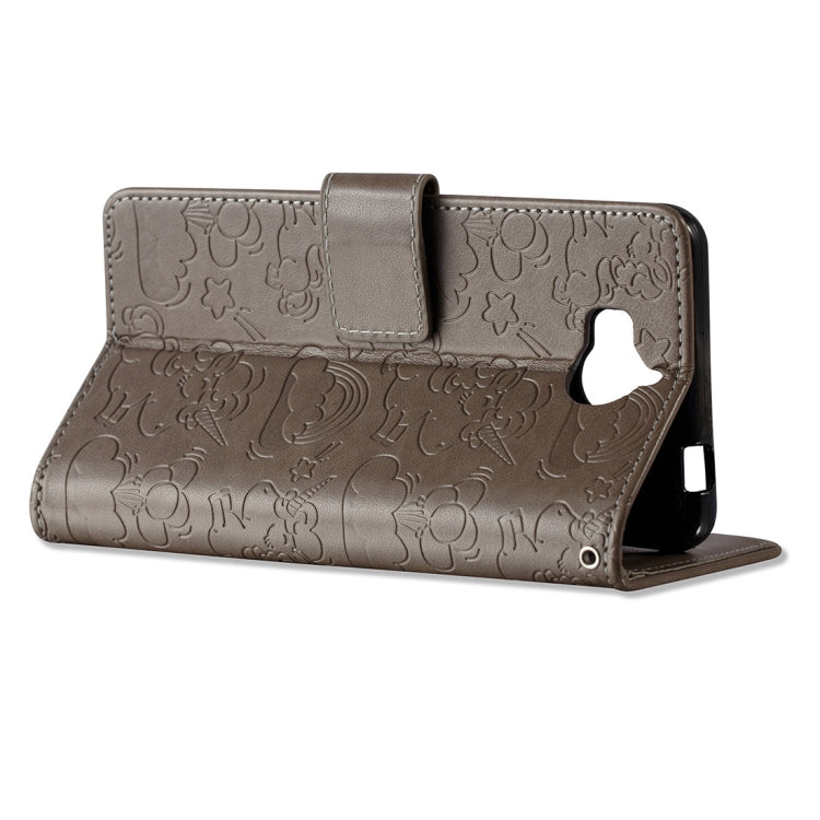 For Huawei  Y5 (2017) Pressed Horse Cloud Print Horizontal Flip Leather Case with Holder & Card Slots & Wallet & Lanyard