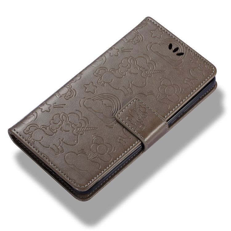 For Huawei  Y5 (2017) Pressed Horse Cloud Print Horizontal Flip Leather Case with Holder & Card Slots & Wallet & Lanyard